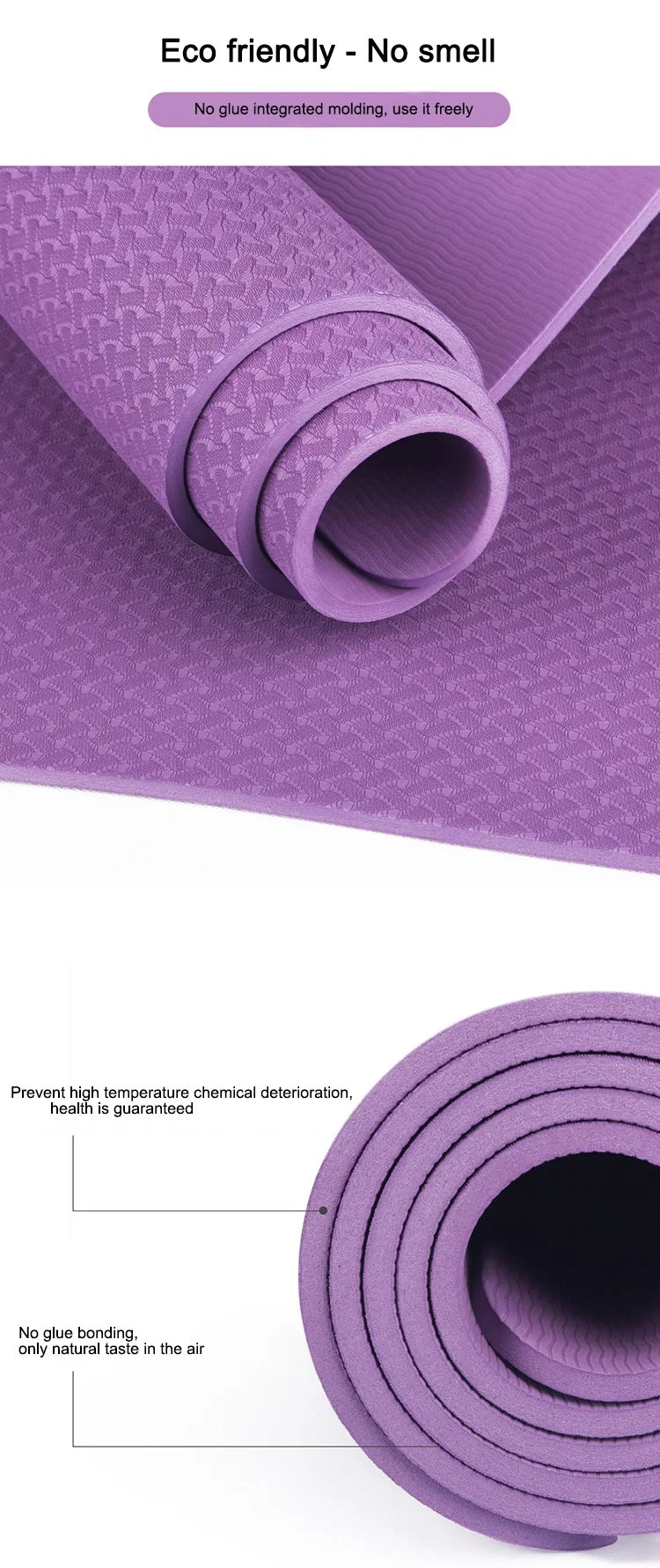 Home Exercise Gym Workout Sports Non Slip Eco Friendly TPE Fitness Yoga Mat