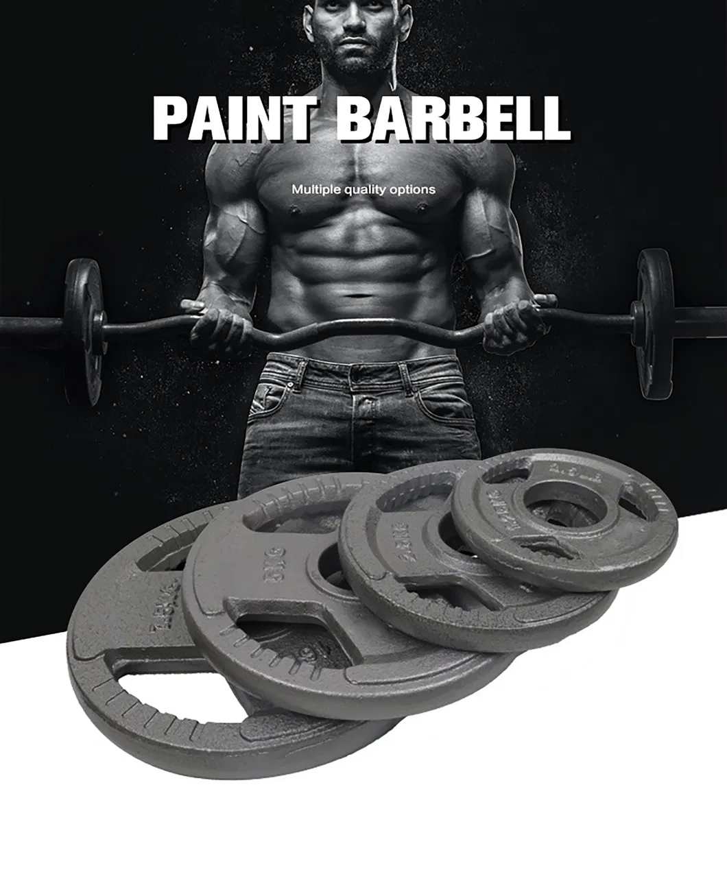 Best Price 2-Inch Standard Cast Iron Grip Weight Plates Fitness Equipment Barbell Plate for Strength Training