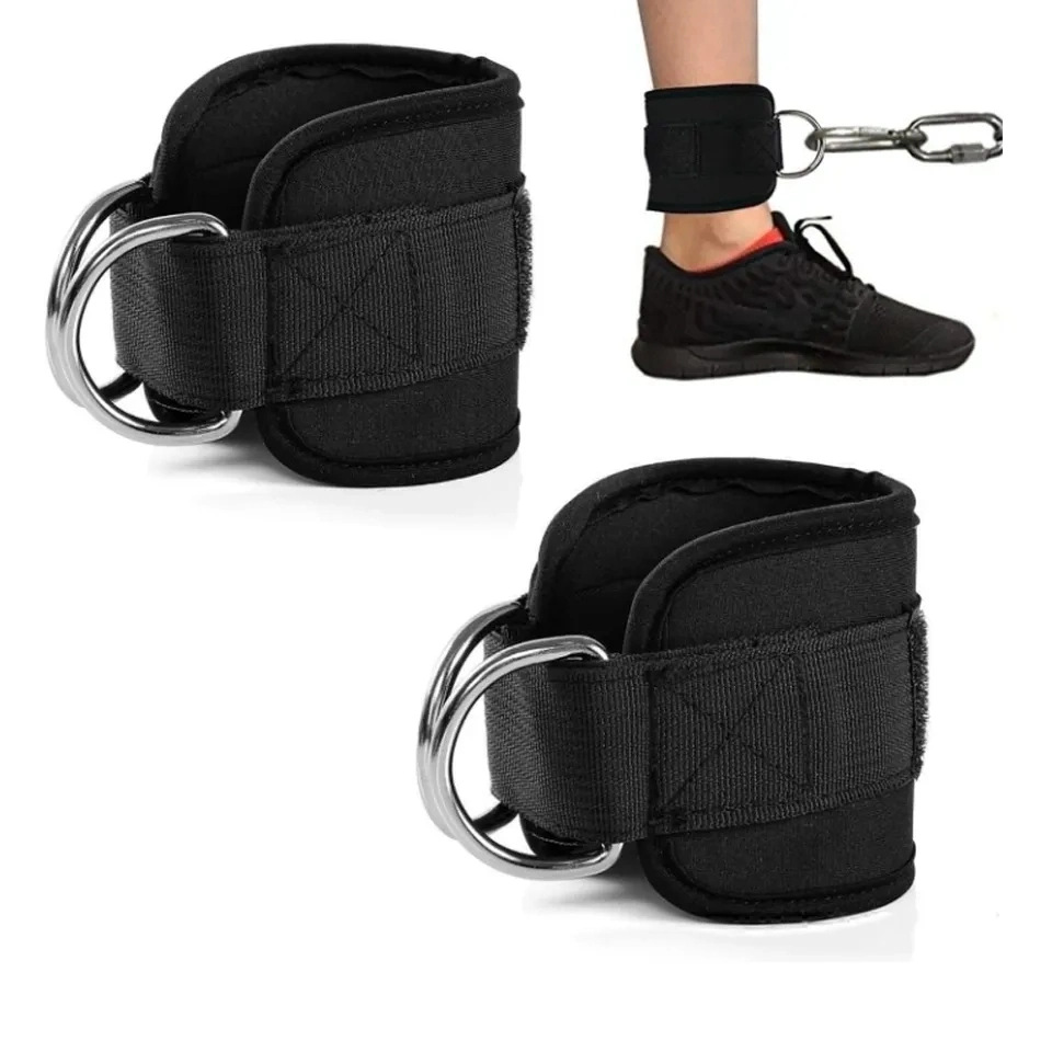 Gym Wholesale High Quality Ankle Straps with Double Metal Buckle