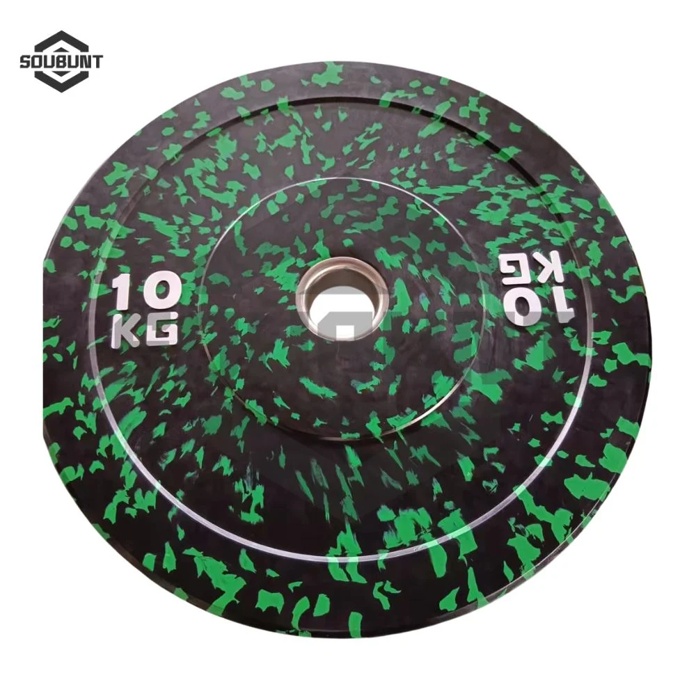 Colorful Camo Rubber Bumper Weight Plates