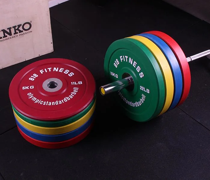Sport Gym Equipment Power Training Weight Lifting Manufacture Color Competition Bumper Plate Sets Weight Plate with Steel Hub