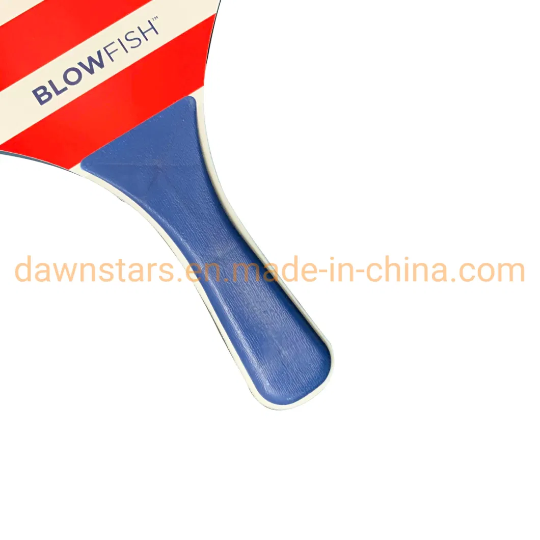 Custom MDF Poplar Beach Padel Racket Outdoor Sports Parent-Child Game Environmental Protection Material 38*24cm Beach Ball