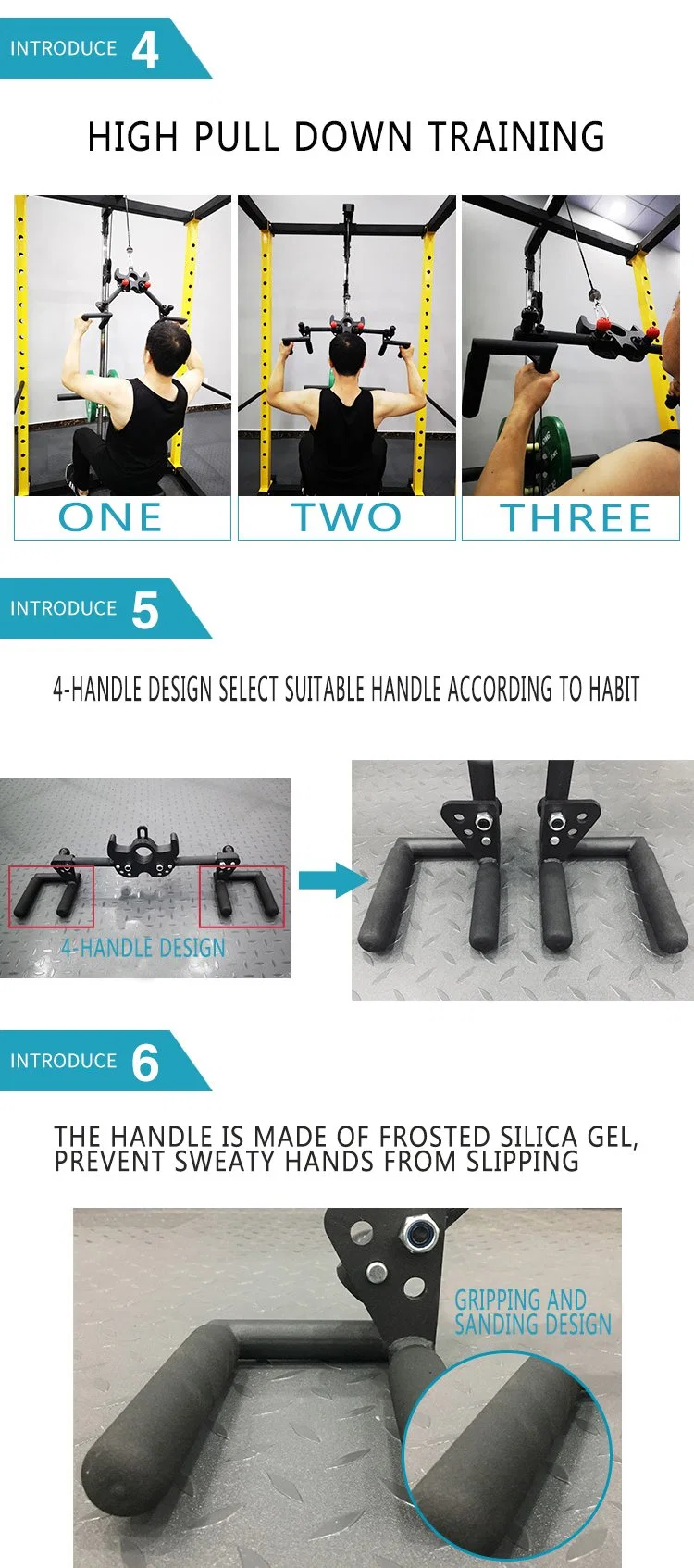 Mag Handle-Close Grip All Sizes Attachments New Handle Grip Shoulder Press Machine for Gym Equipment