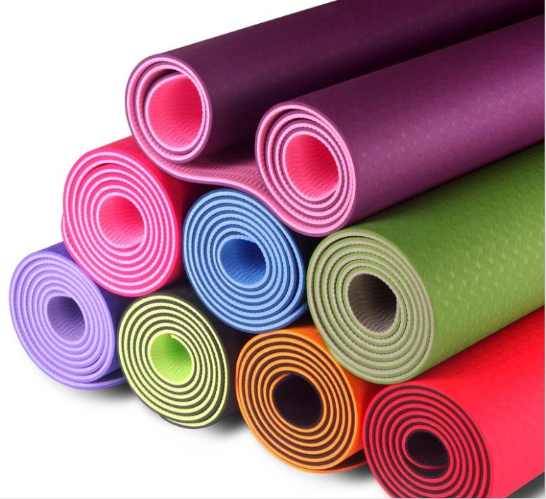 Custom Designed Eco-Friendly Natural Rubber PU Yoga Mat Custom Print Lululemon Print Roll Bulk Fitness Foldable Exercise Yoga Mat