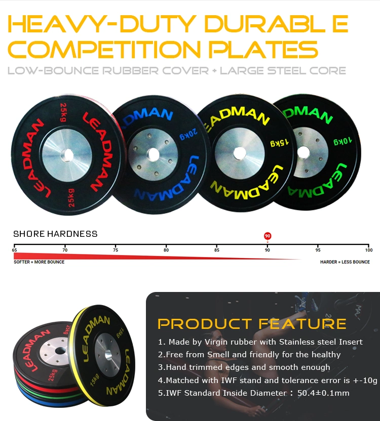 Factory Production Wholesale Price Competition Bumper Plates Weight Plates