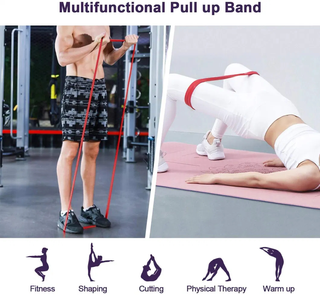 Custom Logo Eco-Friendly Natural Latex Pull up Assistance Bands for Fitness