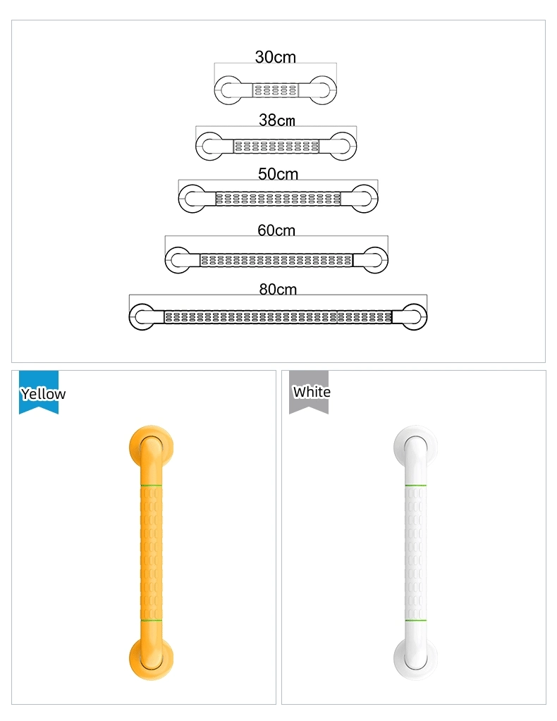 Nylon Bathroom Straight I Shape Grab Bars for Disabled