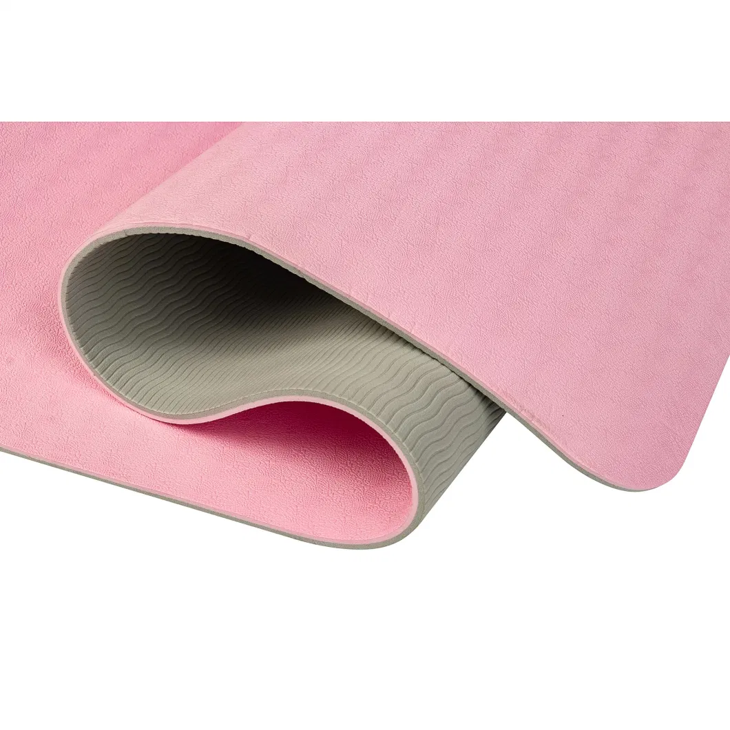 Hot Sale Exercise Custom Logo Non Slip Thick Print Natural TPE Yoga Mat