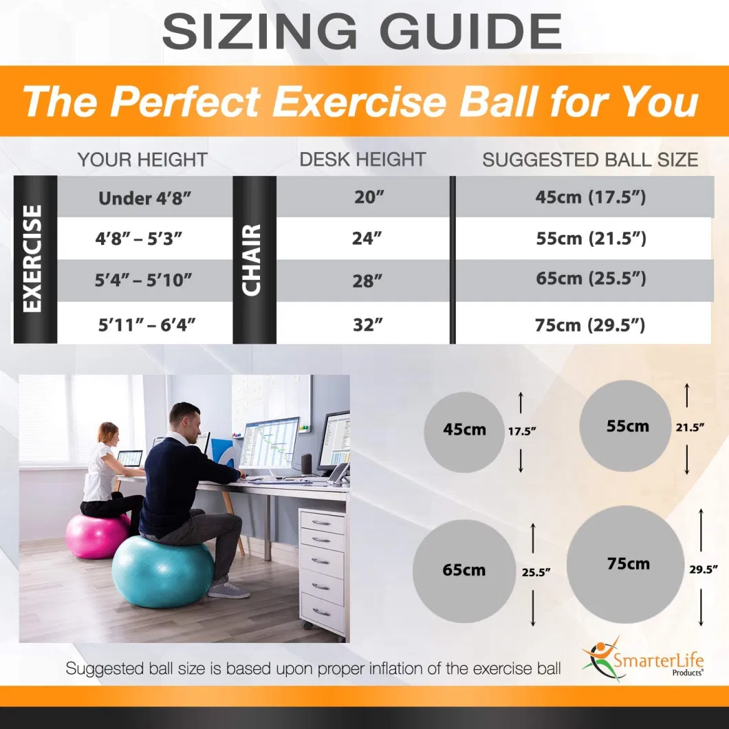 Non-Slip Home Sports Exercise Yoga Gym Ball for Wholesale