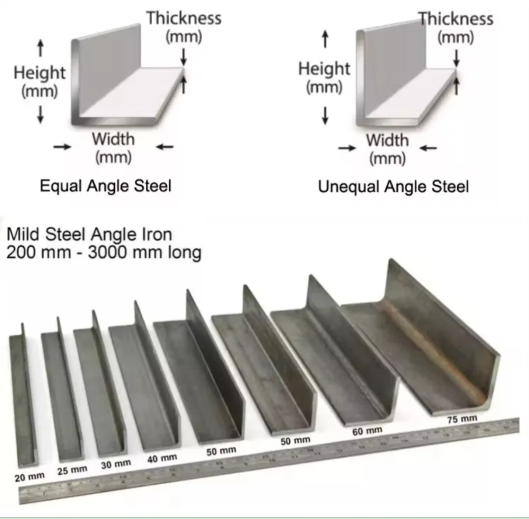 China Factory Price ASTM Q235 Q345 L Shaped Low Carbon Steel Angle Bar