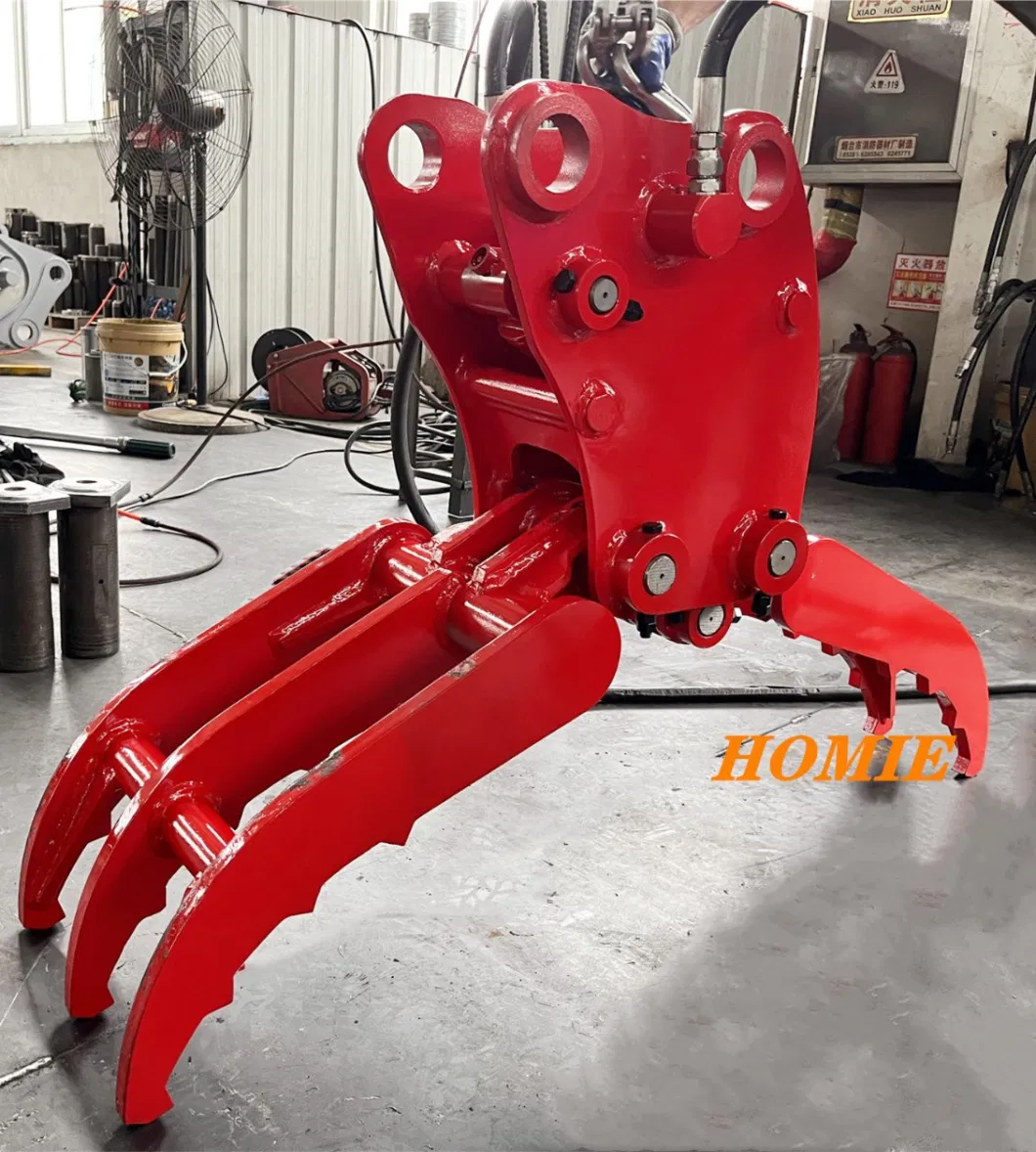 Hot Sale Mini Excavator Attachments Hydraulic Grapple for Stone Waste Material