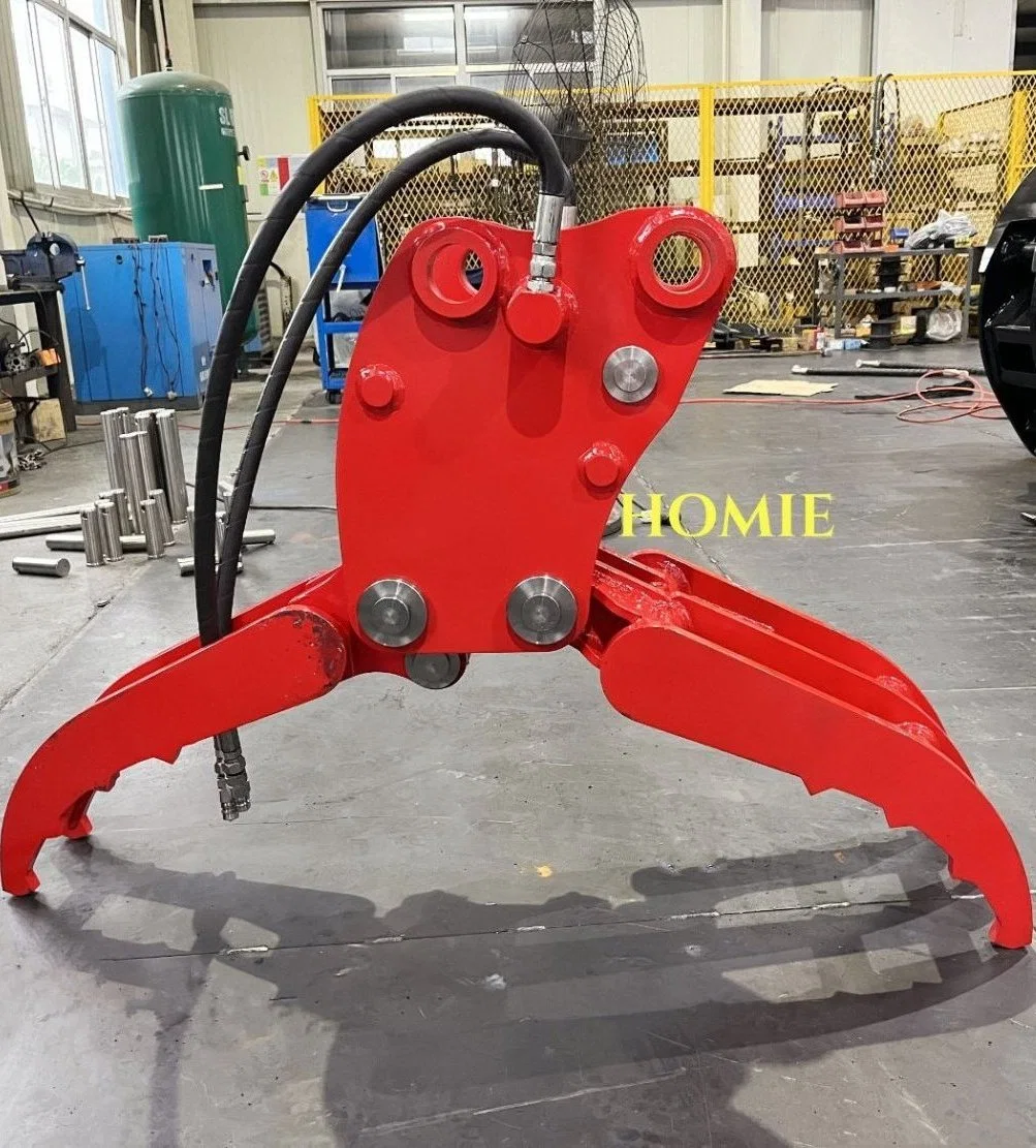 Hot Sale Mini Excavator Attachments Hydraulic Grapple for Stone Waste Material