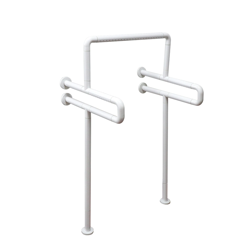 T Shaped Hospital Safety Floor Mounted Toilet Grab Bars