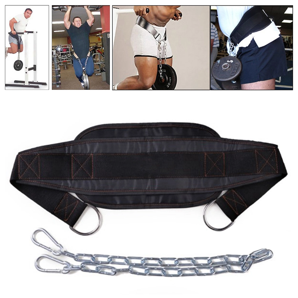 Comfortable Gym Equipment Weighted Chain Waist Support Weightlifting Pull-up Dipping Belt