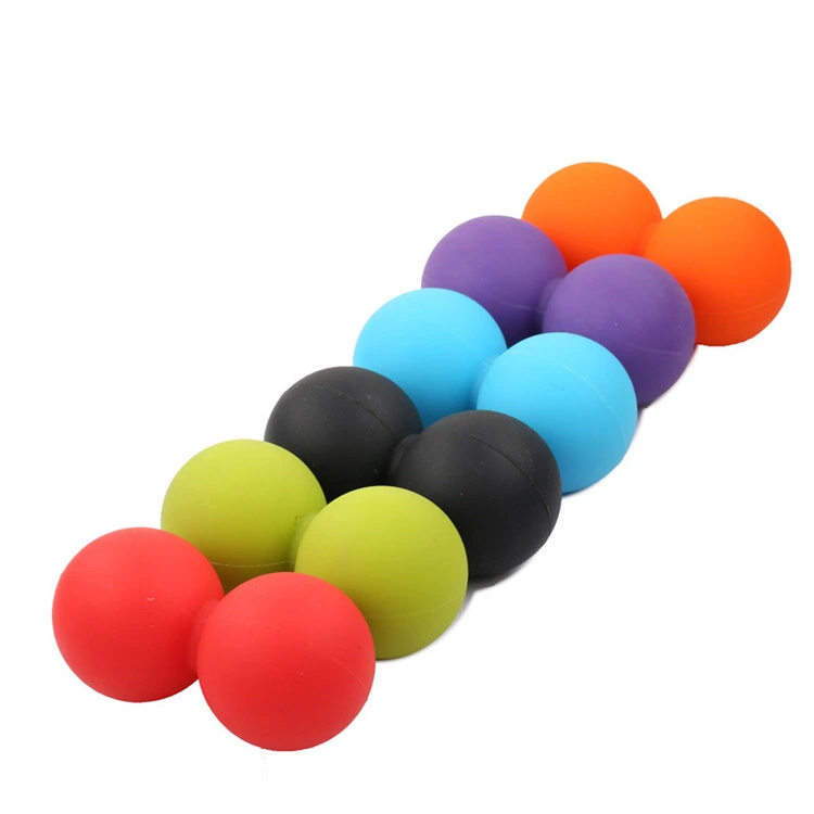 Sports Fitness Lacrosse Silicone Roller Peanut Massage Custom Logo Fascia Ball