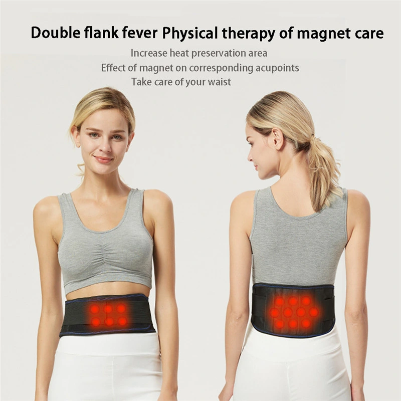 Logo Design Available Magnetic Tourmaline Back Support Heating Waist Belt