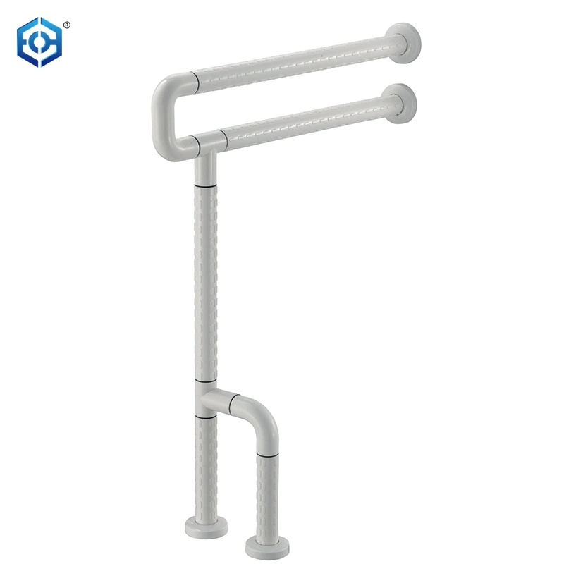 L Shaped Stainless Steel Grab Bars ABS Wall Mount