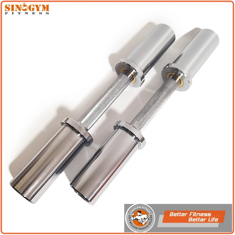 Polish Chromed Dumbbell Handle with Part of Knurling Shaft