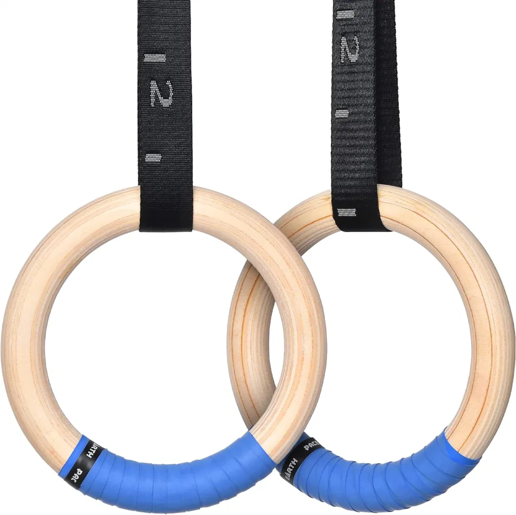 Gymnastics Wooden Rings Non-Slip Gym Rings for Home Gym