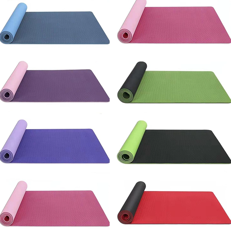 Eco Friendly 10mm Home Exercise Gym Workout Sports Non Slip Custom Fitness Branded TPE PU Yoga Mat