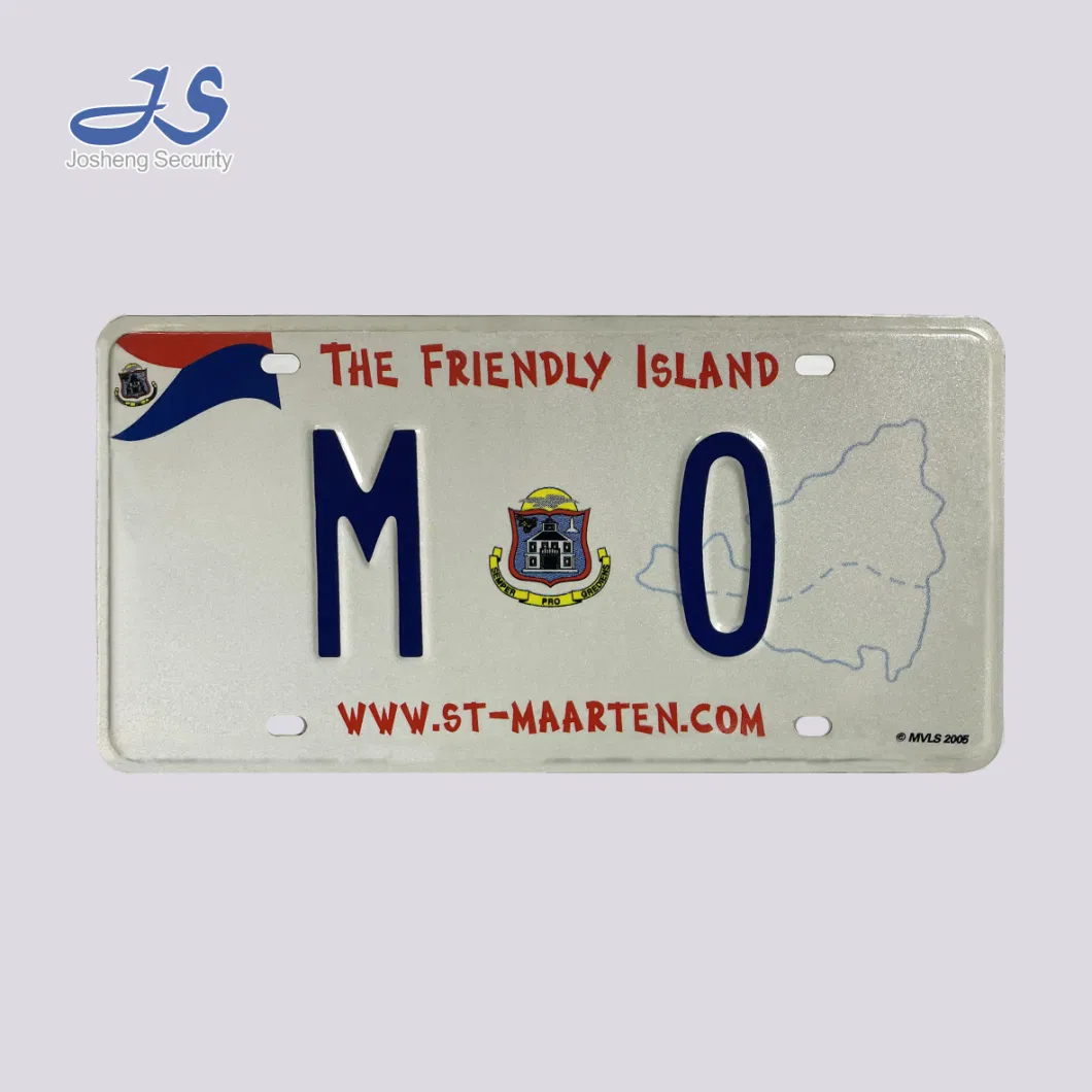 Government Registration Plates, Security Car Plates in St. Maarten, Aluminum License Plates