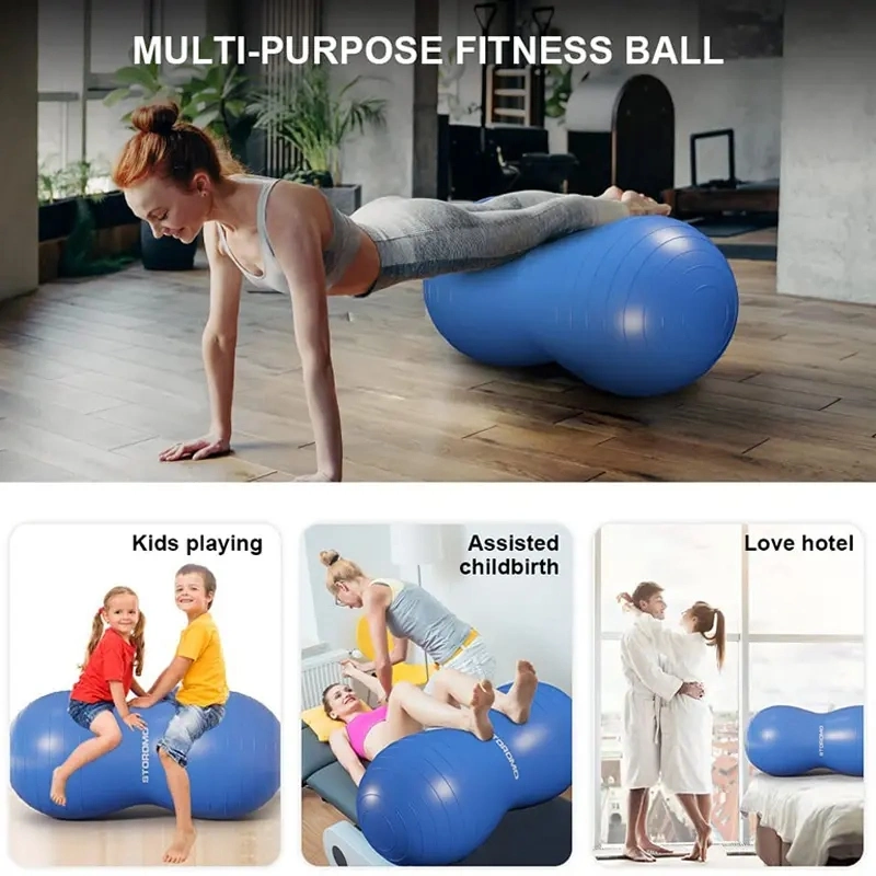 Anti-Burst Pilates Yoga Ball Home Exercise Equipment Sports Gym Peanut Yoga Ball