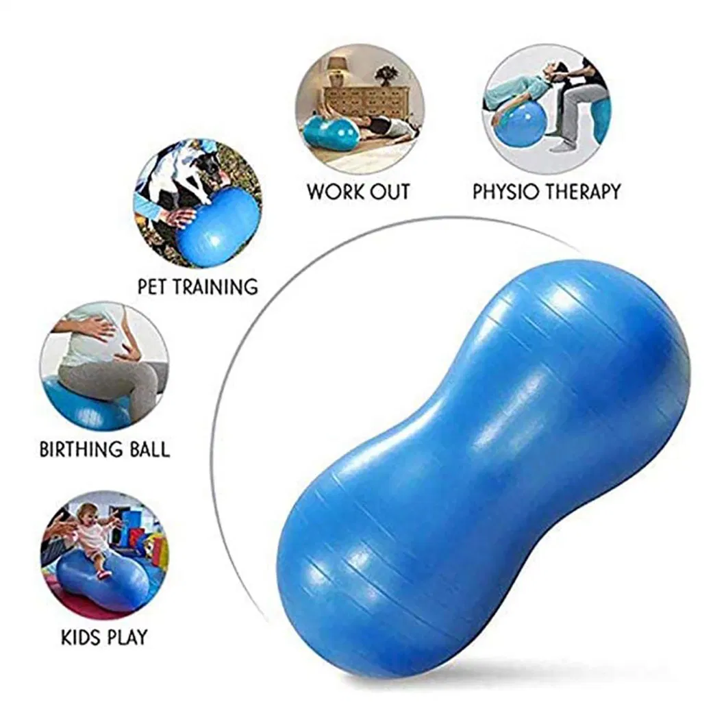 PVC Peanut Ball Exercise Pilates Yoga Balance Ball Fitness Training Inflatable Ball