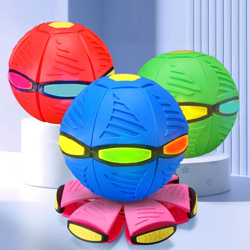 Flying UFO Flat Throw Disc Ball Without LED Light Magic Ball Toy Kid Outdoor Garden Beach Game Children&prime;s Sports Balls