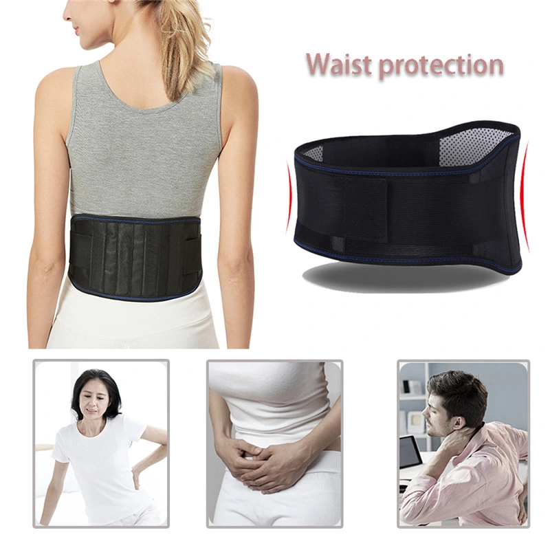 Logo Design Available Magnetic Tourmaline Back Support Heating Waist Belt