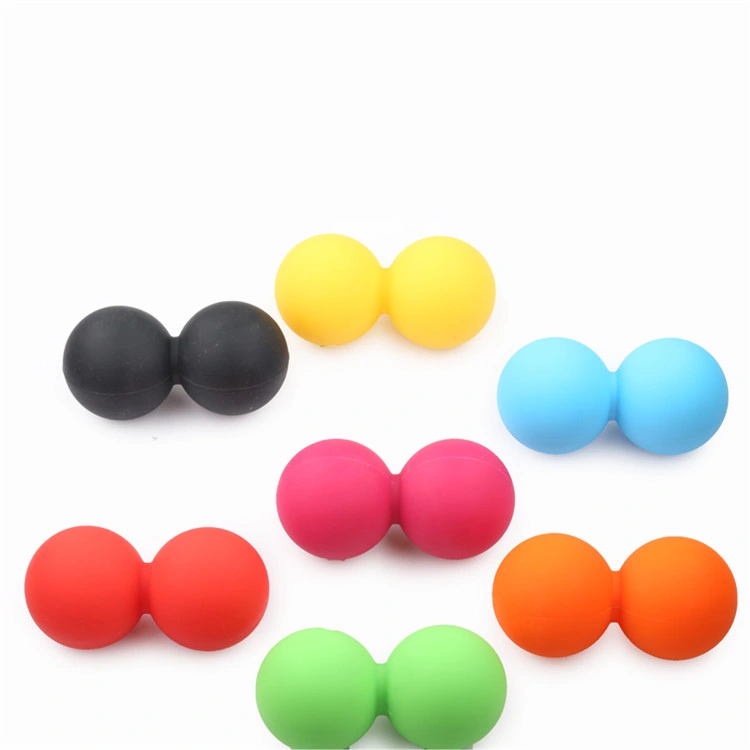 Sports Fitness Lacrosse Silicone Roller Peanut Massage Custom Logo Fascia Ball