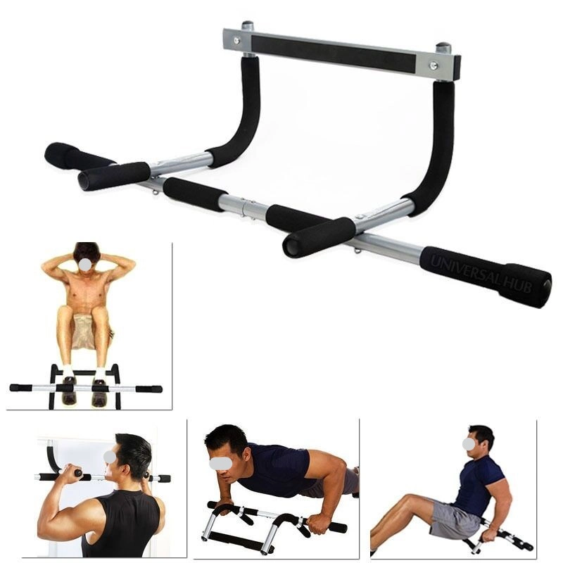 Pull up Bar for Doorway Push up Sit up Door Bar Portable Gym System Chin-up Fitness Bar for Home Gym Exercise Workout Esg13189
