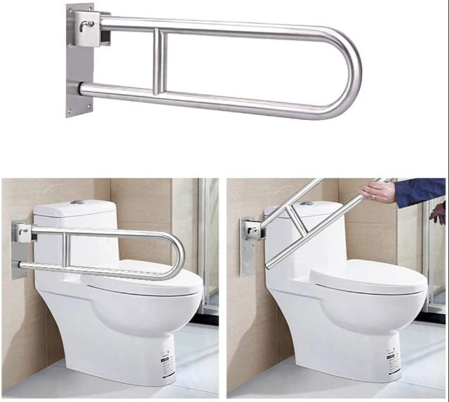 Stainless Toilet Safety Rails Toilet Handrails Hand Grips Handle Shower Assist Aid