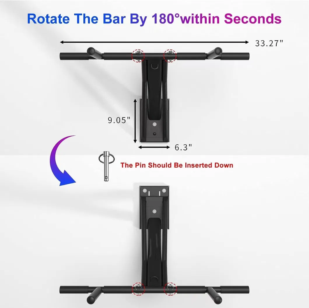 Multifunctional Wall Mounted Pull up Bar for Indoor Home Gym