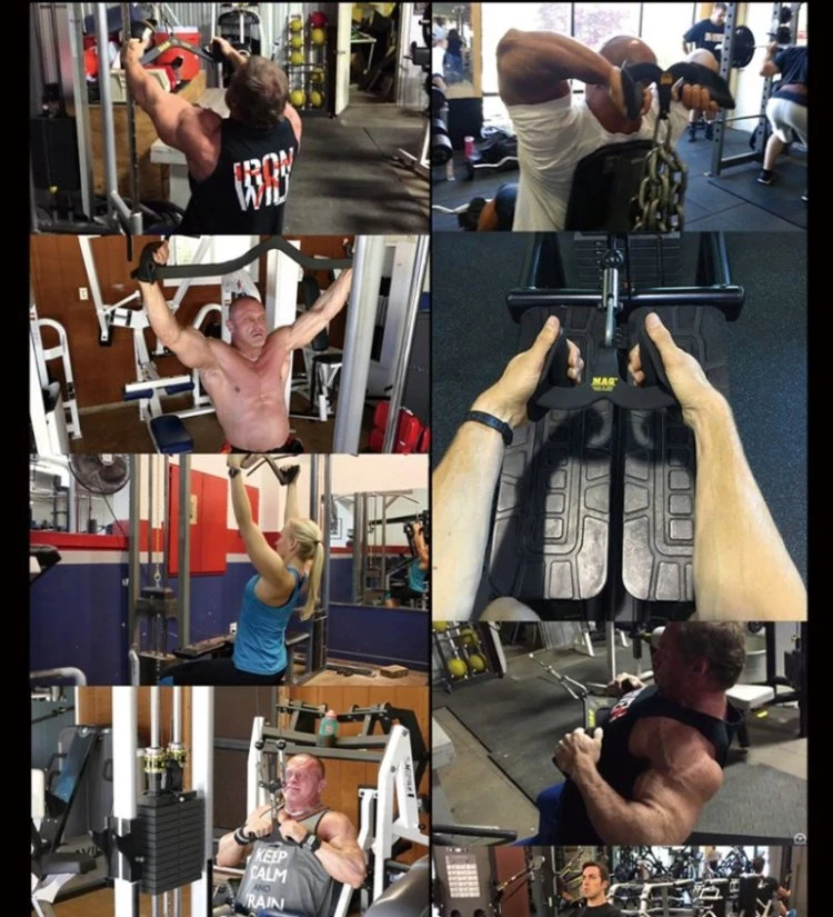 Gym Fitness Weightlifing Use Strength Training Arms Triceps Back Biceps Sholders Power Grip Lat Pull Down Attachments