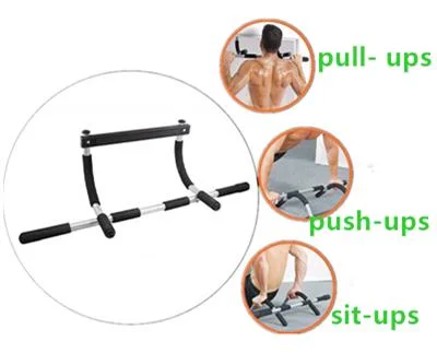 Home Fitness Exercise Equipment Black Wall Mounted Doorway Chin up Bar