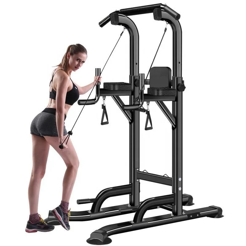 Multifunctional Wall Mounted Pull up Bar Eavy Duty Adjustable Height Upper Body Equipment for Home Gym for Tricep Set Chin up Station DIP Station Power Tower