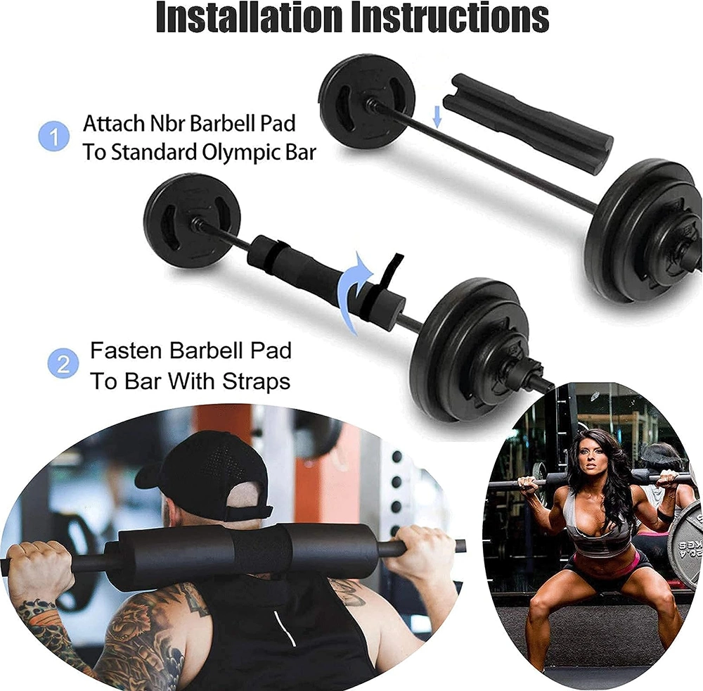 Best Selling Barbell Pad for Hip Thrusts Foam a Set of Barbell Pad Neck Shoulder Protective Custom Barbell Pad