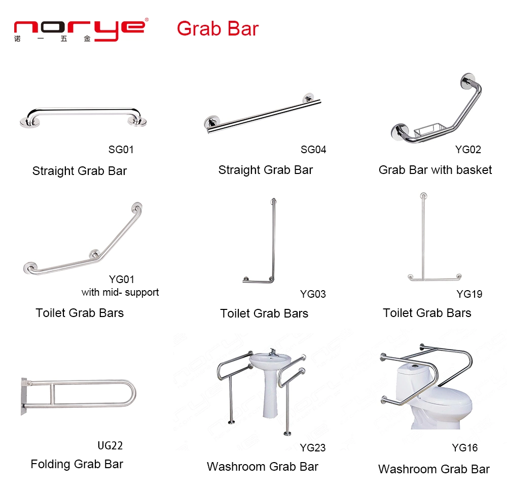 Stainless Steel Bath Grab Bars U Shaped Grab Bar for Toilet Bathroom Foldable