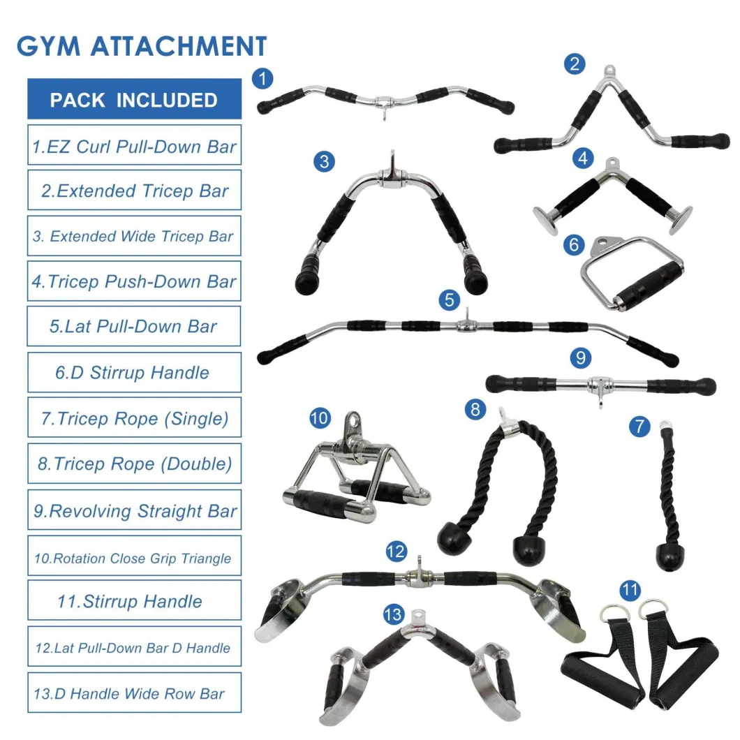 Fitness Equipment Parts and Accessories Mag Grip Lat Pull Down Bar Biceps Bar for Workout