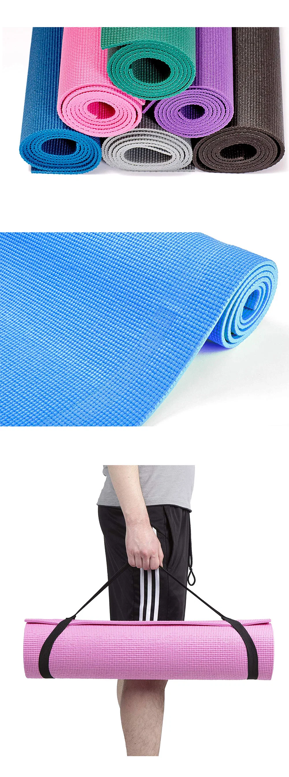 Eco Friendly Non Slip Thick Yoga Mat for Yoga Pilates Fitness Exercise Floor Mat