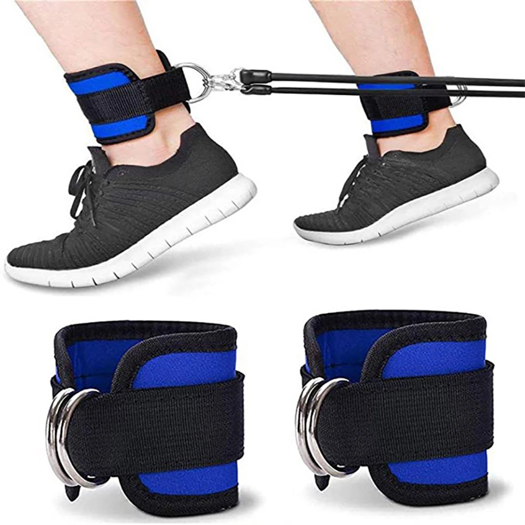 New High Quality Weight Lifting Padded Anklet Cuff Gym Straps Available Custom Ankle Straps