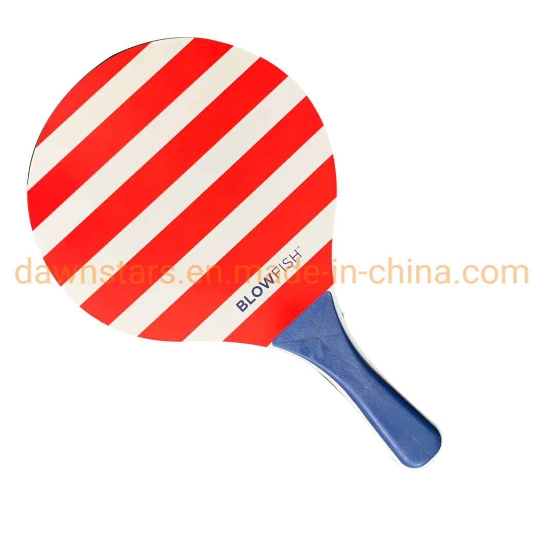 Custom MDF Poplar Beach Padel Racket Outdoor Sports Parent-Child Game Environmental Protection Material 38*24cm Beach Ball