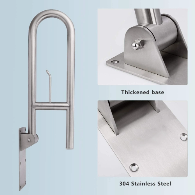 Stainless Toilet Safety Rails Toilet Handrails Hand Grips Handle Shower Assist Aid