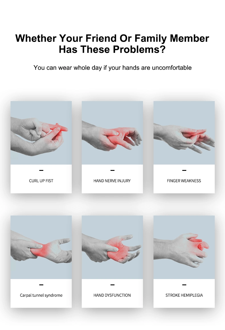 Exercises for Hemiplegia Finger Splint Adjustable Hand Support Straighten