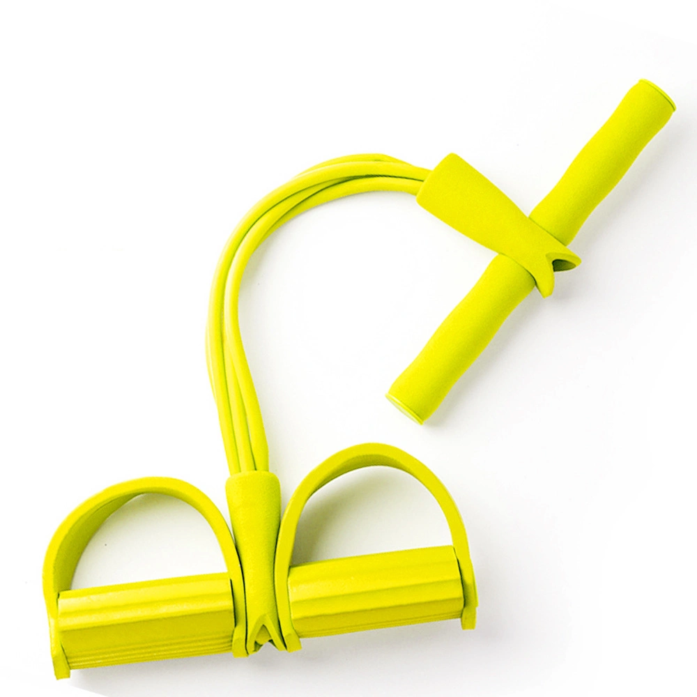 Resistance Bands Puller Abdominal Exerciser Elastic Pedal Handle Fitness Puller