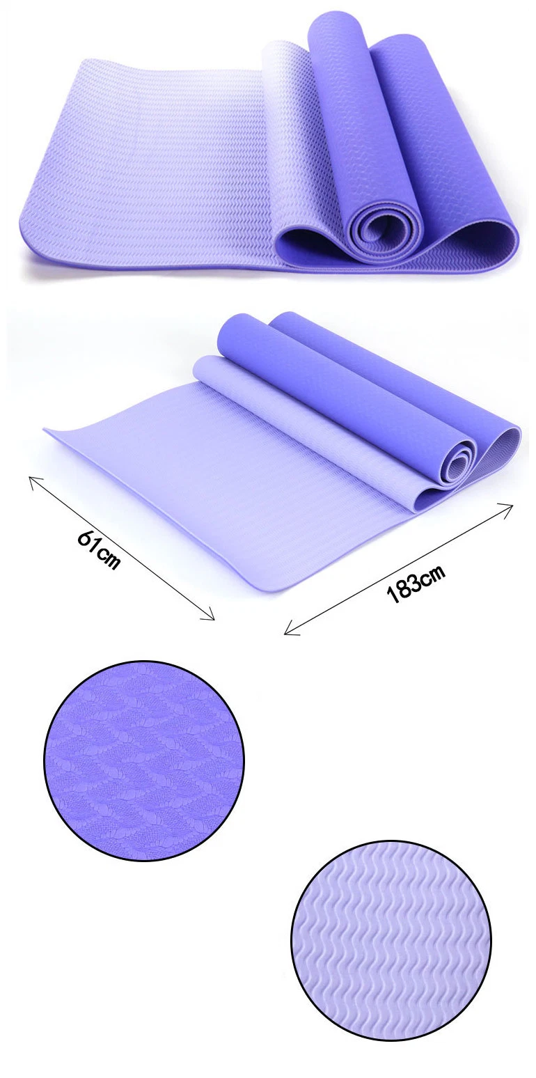 Exercise Gymnastics Anti Slip Eco Friendly Two Sided Waterproof TPE Yoga Mat