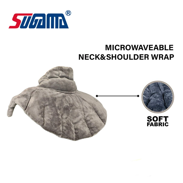 Microwavable Weighted Heat Therapy Wrap with 100% Natural Aromatherapy Herbs Heating Pad for Neck and Shoulders