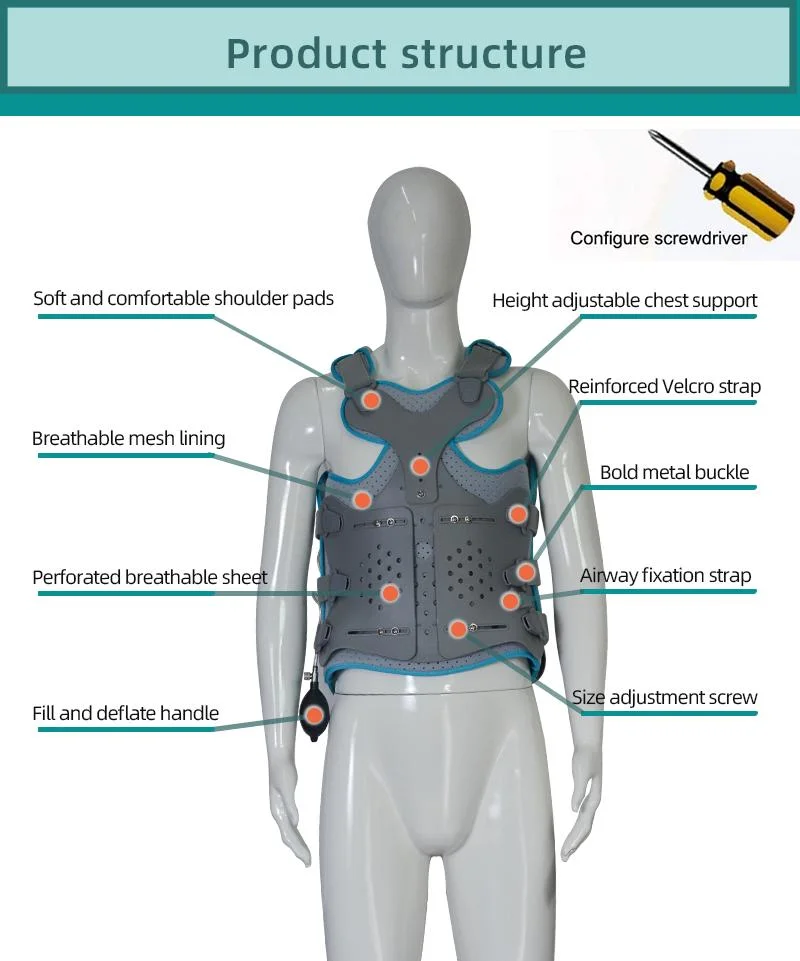 Lumbar Support Orthosis Orthopedic Lumbar Back with Air Pump Lumbar