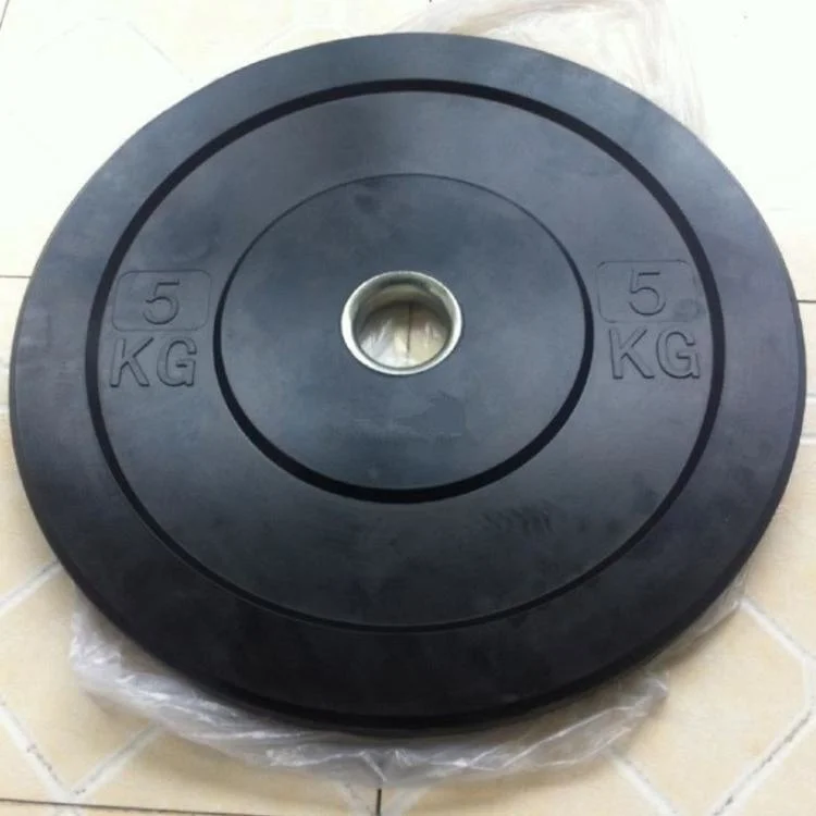 Home Gym All Rubber Weight Plate Training Equipment Rubber Bumper Barbell Plate with Smooth Surface and Matt Surface Weight Plate for Fitness Sports