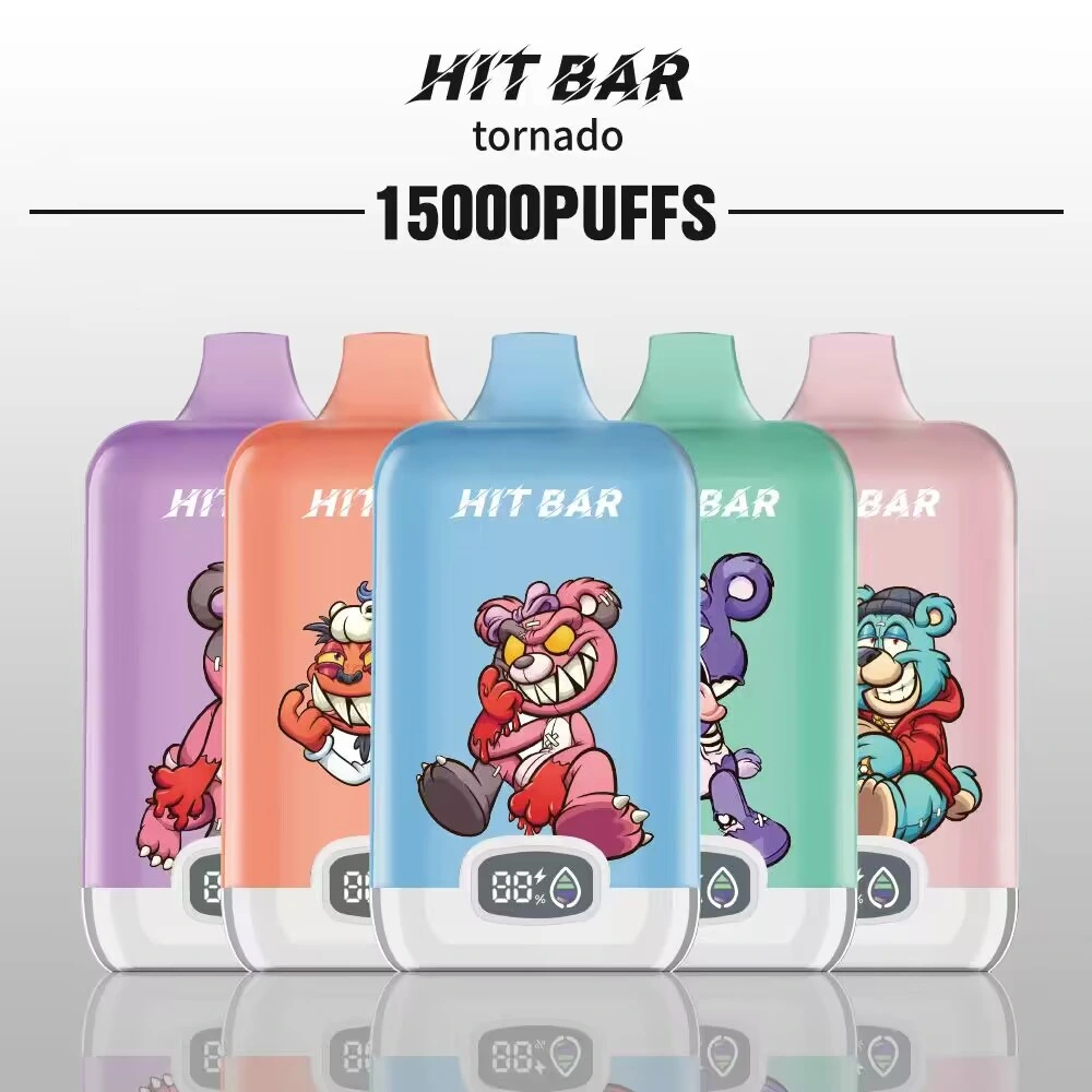 Cute Compact Box-Shaped Design Type-C Rechargeable Disposable Vape Hit Bar Tornado 15000 Puff